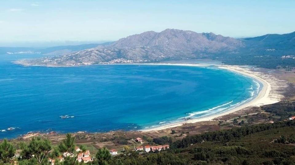La Casita Alere En Playa Carnota Con Patio Y Barbacoa Exterior foto